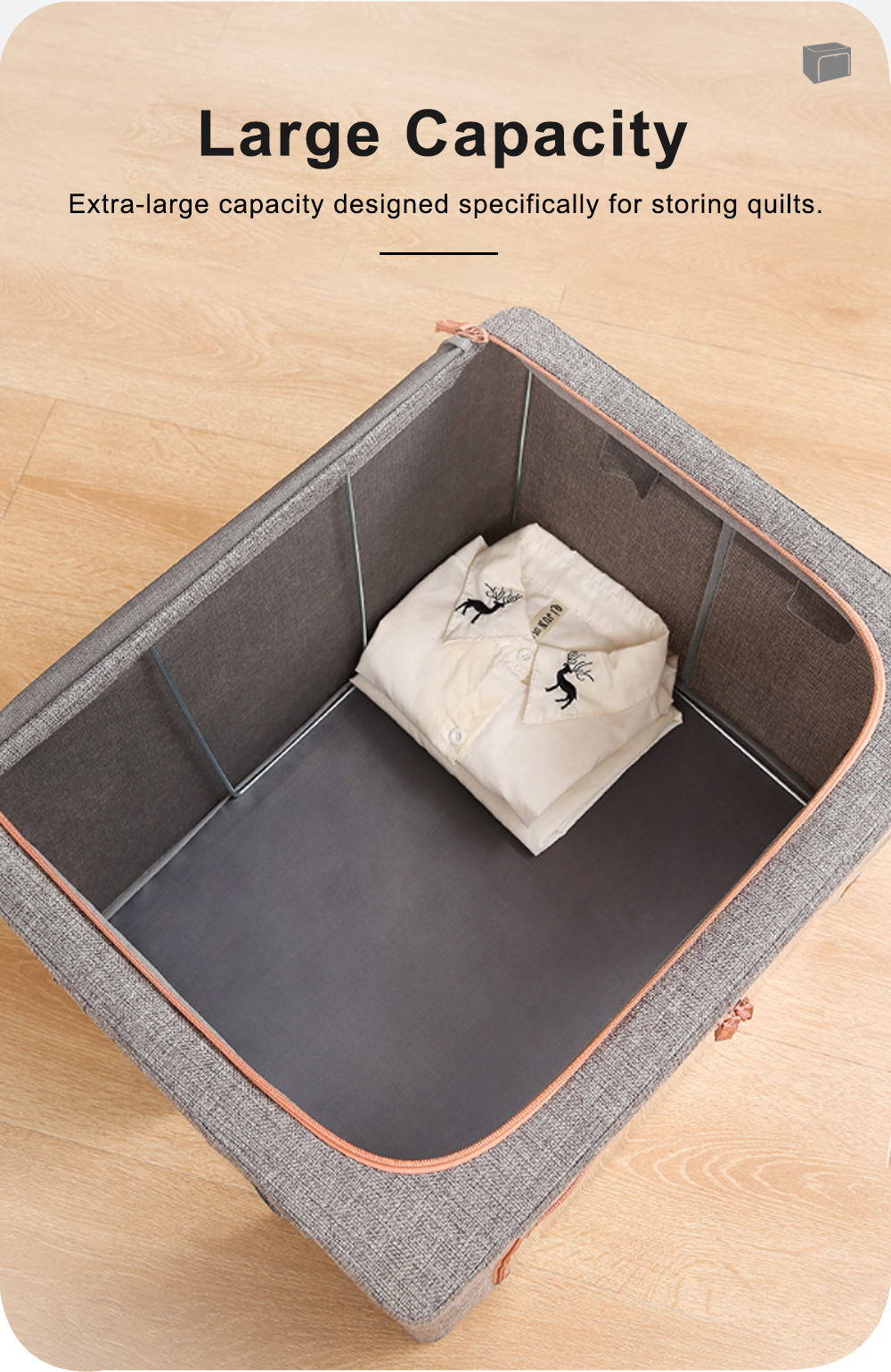 Linen Single-window Storage Box-2